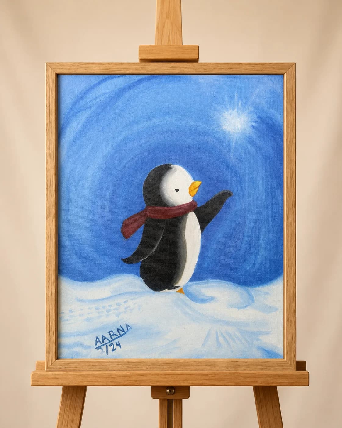 Penguin in Snow