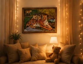 A child's reading nook, where the cub finally makes sense