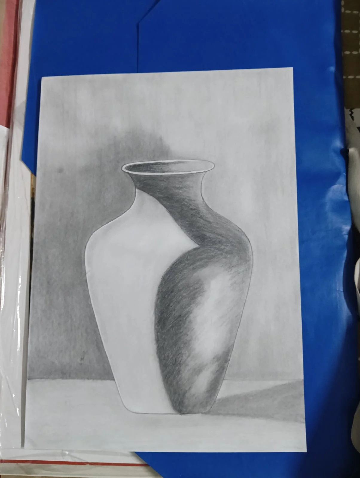 Art materials arranged for practice