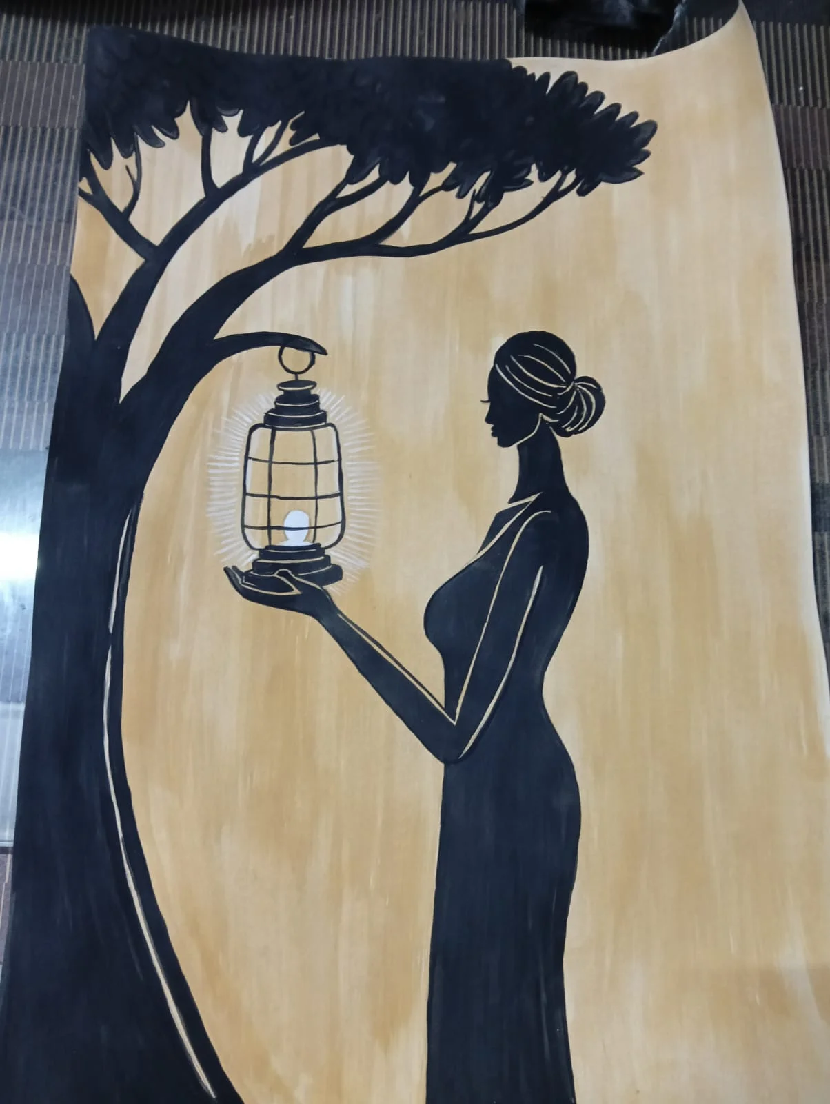 School art project in progress